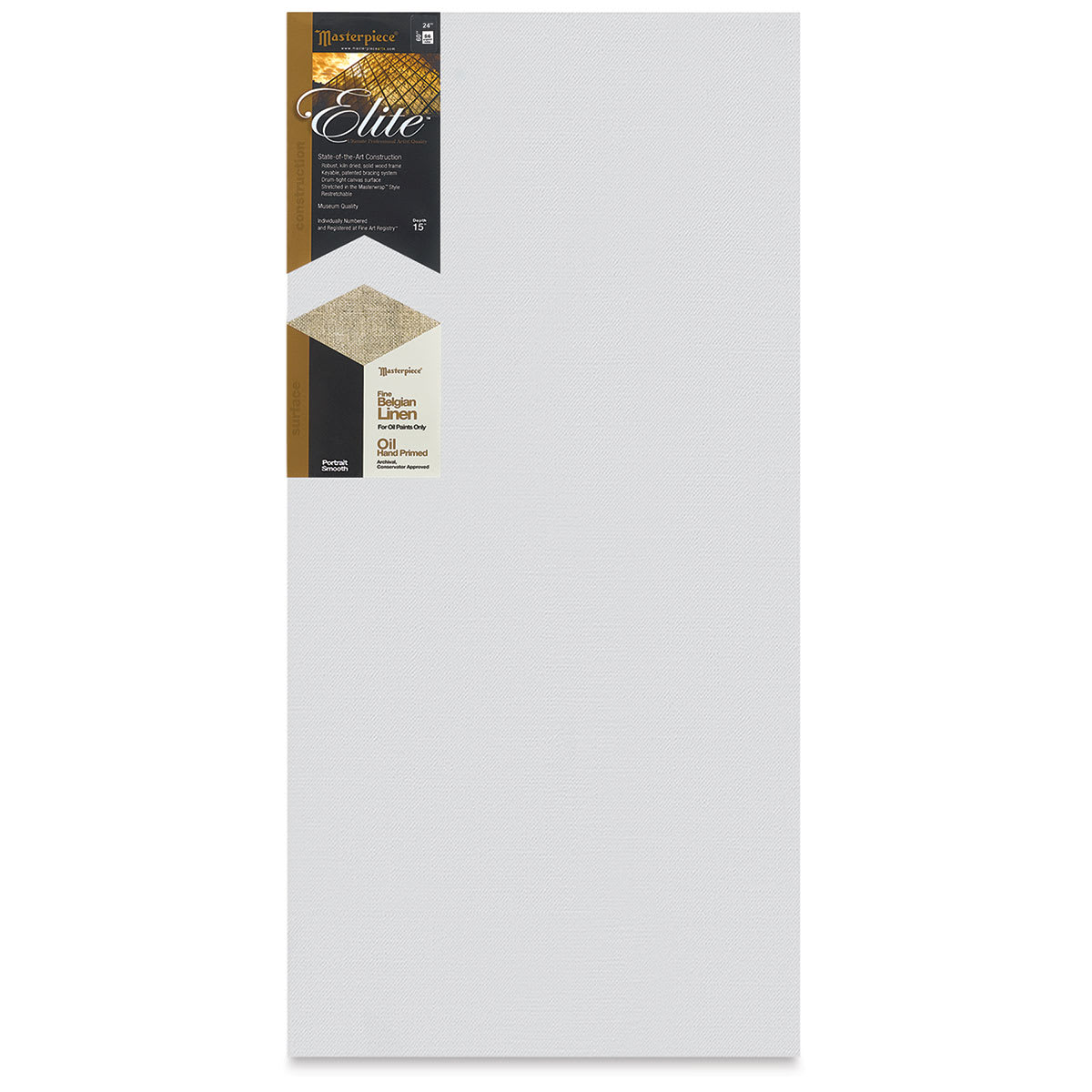 Masterpiece Elite Portrait Smooth Canvas - 24" x 60", Oil Primed