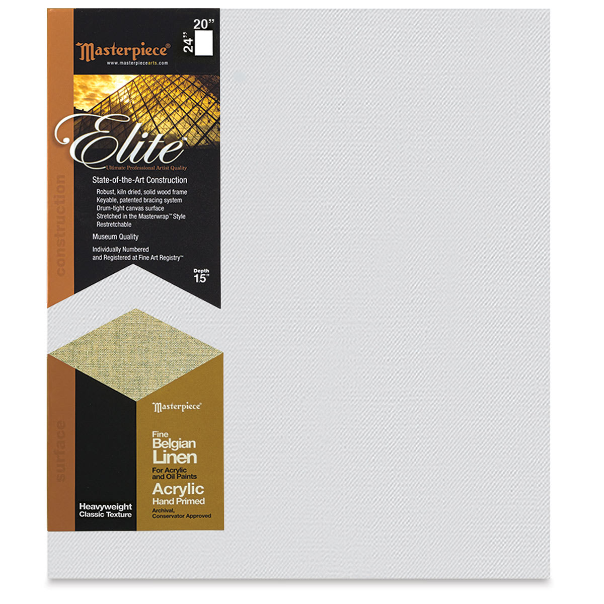 Masterpiece Elite Heavyweight Canvas - 20" x 24", Acrylic Primed