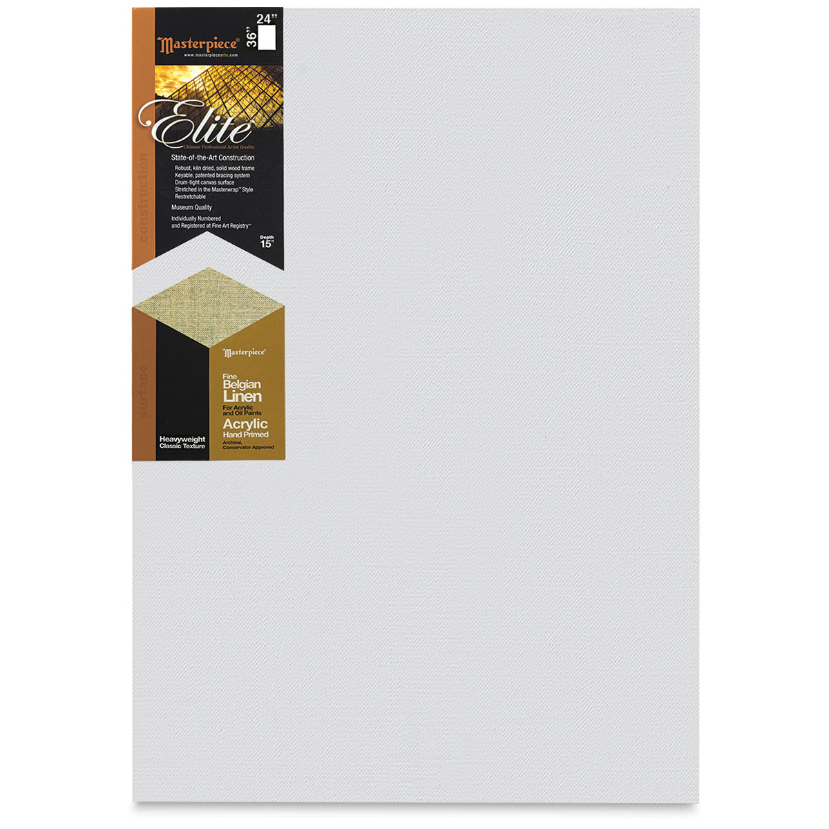 Masterpiece Elite Heavyweight Canvas - 24" x 36", Acrylic Primed