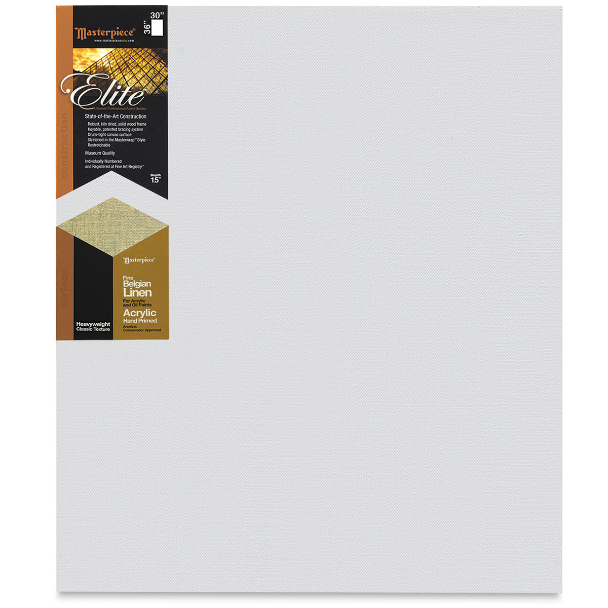 Masterpiece Elite Heavyweight Canvas - 30" x 36", Acrylic Primed
