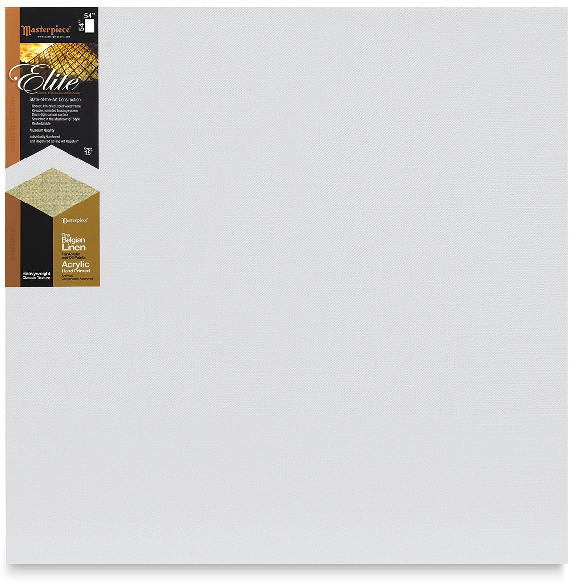 Masterpiece Elite Heavyweight Canvas - 54" x 54", Acrylic Primed