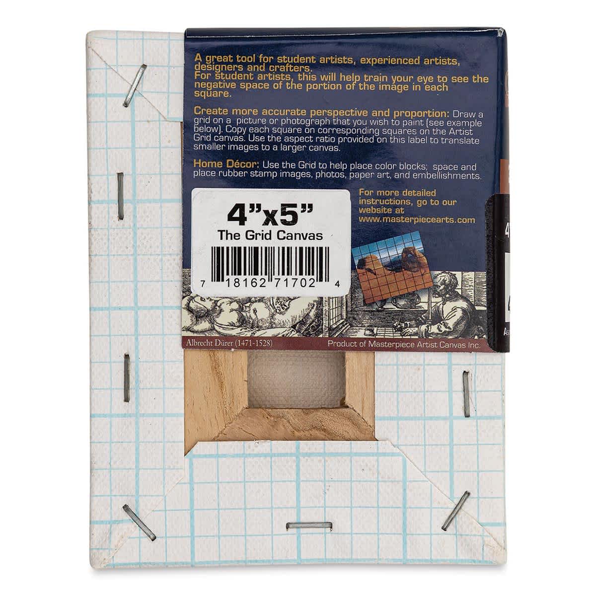 The Artist Grid 3/4" Profile Cotton Canvas - 4" x 5" back