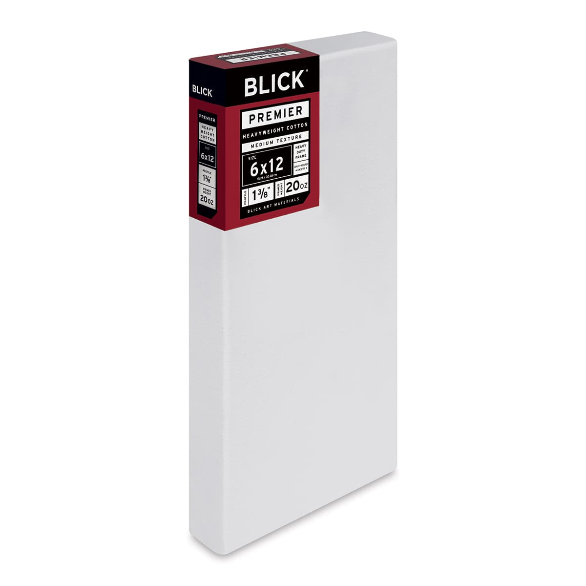 Blick Premier Heavyweight Stretched Cotton Canvas - 6" x 12", 1-3/8" Profile side view