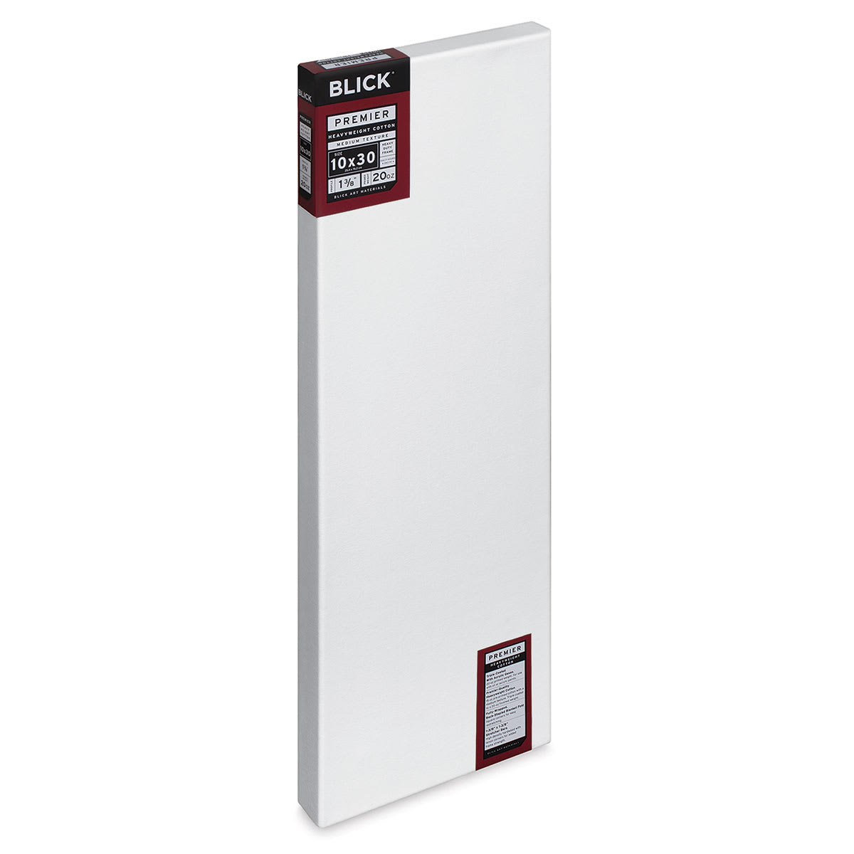 Blick Premier Heavyweight Stretched Cotton Canvas - 10" x 30", 1-3/8" Profile side view