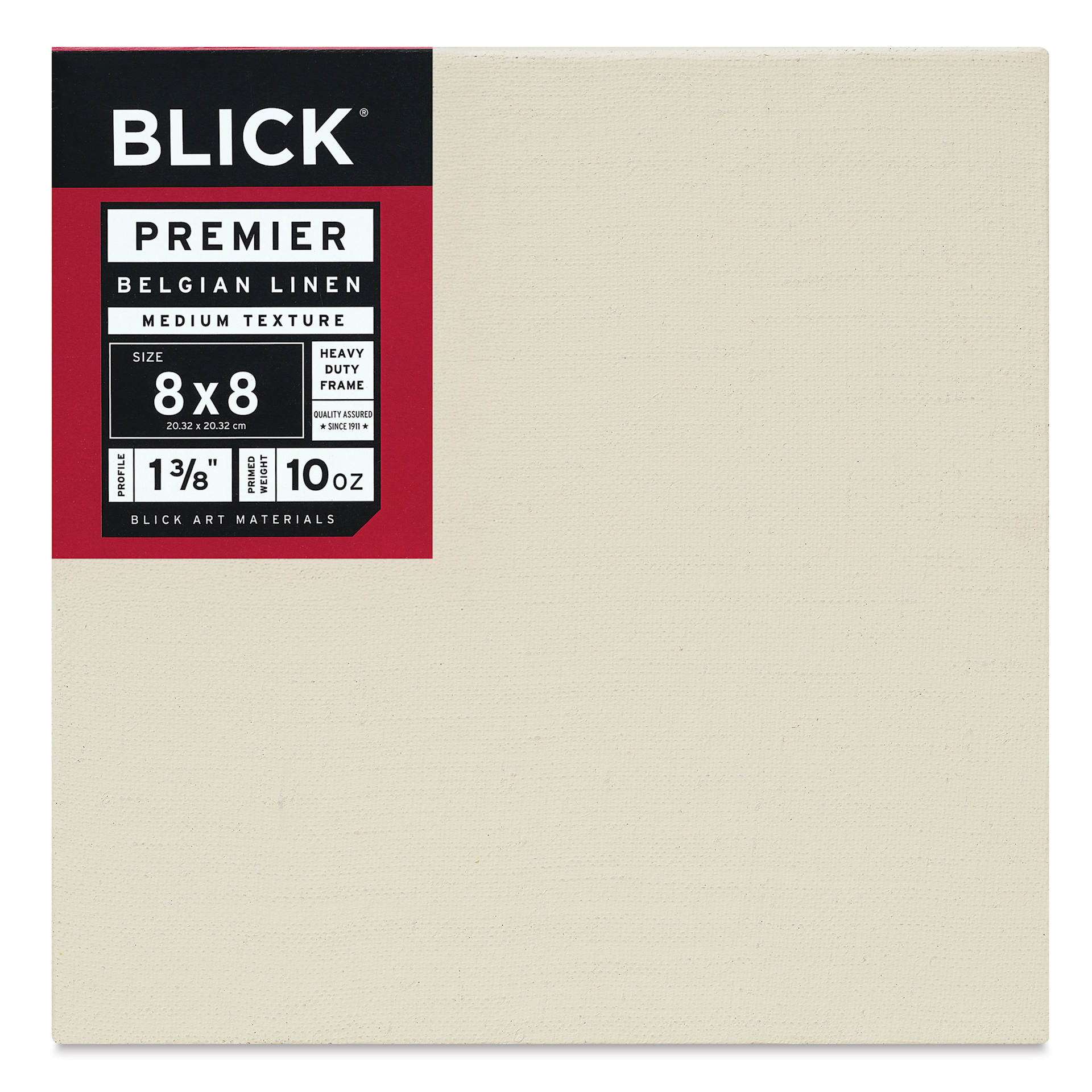 Blick Premier Belgian Linen - 8" x 8", Oil-Primed, 1-3/8" Profile, front