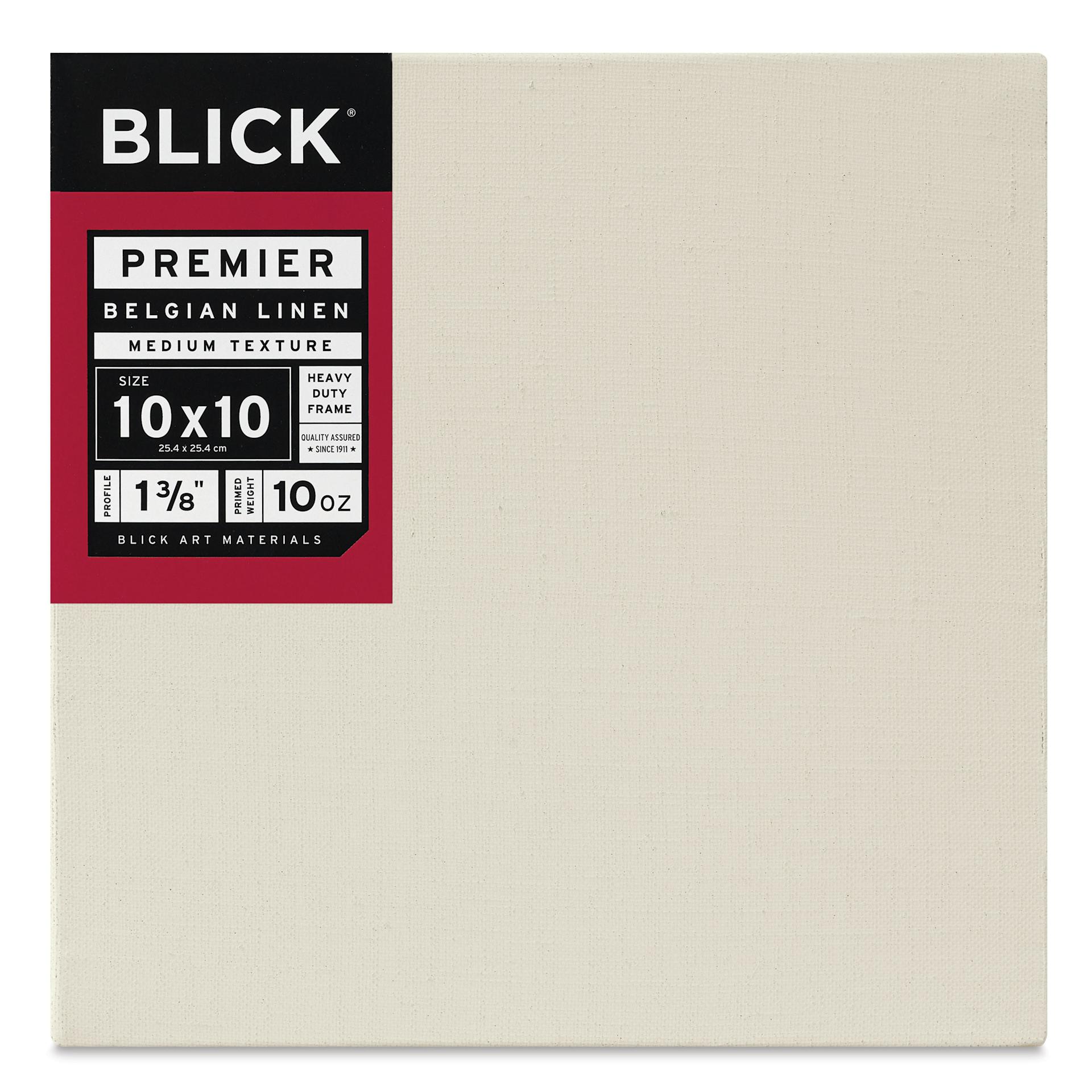 Blick Premier Belgian Linen - 10" x 10", Oil-Primed, 1-3/8" Profile, front
