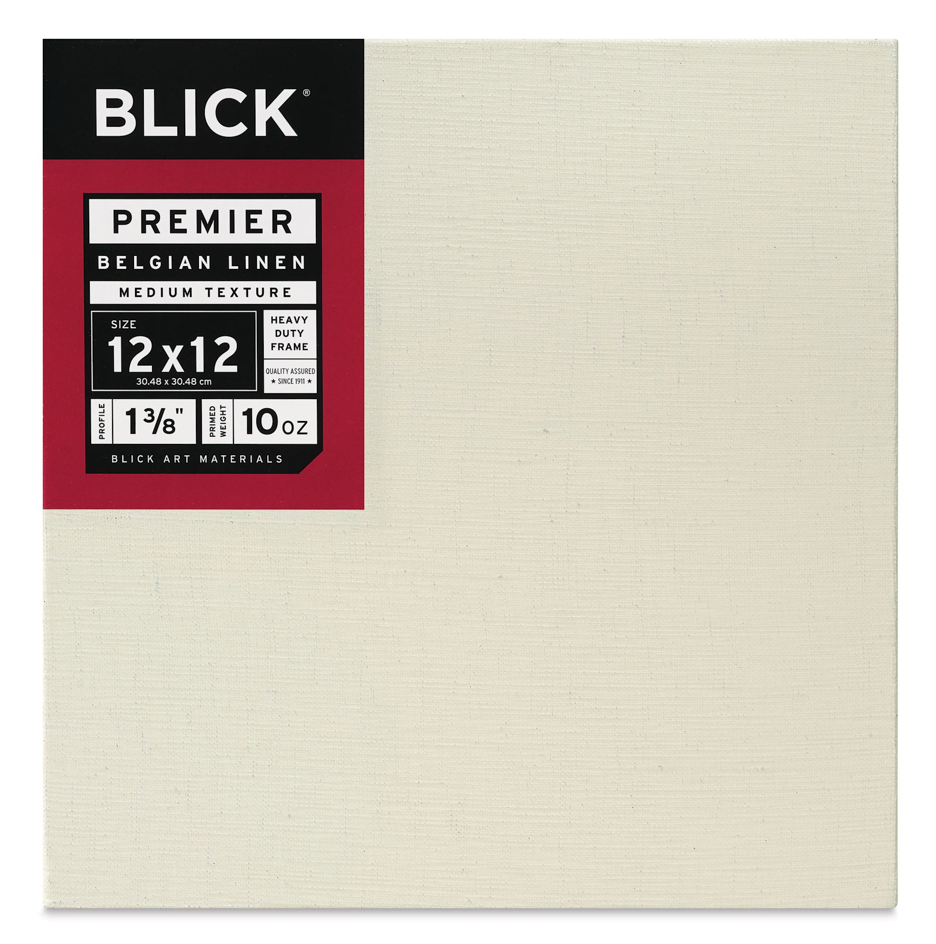 Blick Premier Belgian Linen - 12" x 12", Oil-Primed, 1-3/8" Profile, front