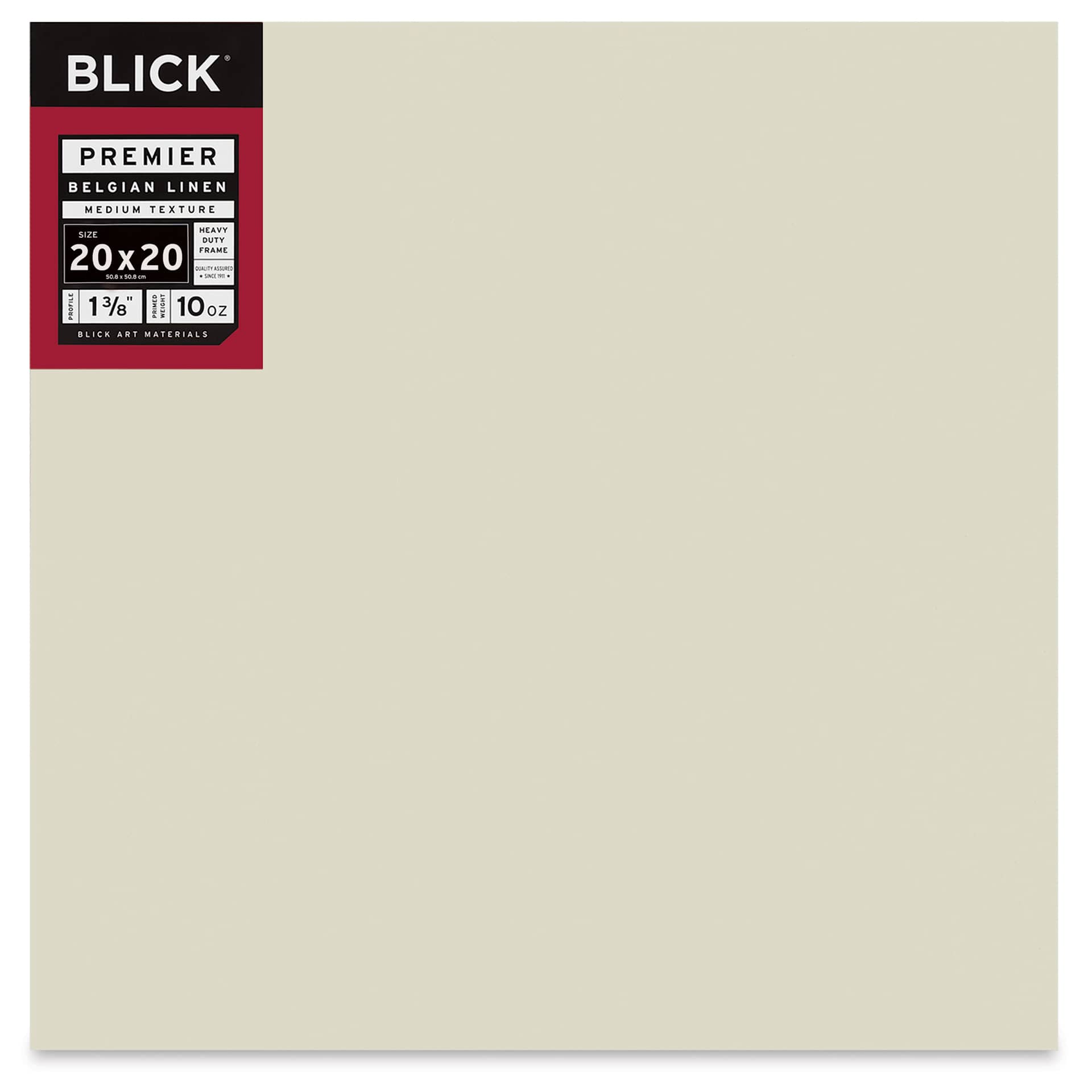 Blick Premier Belgian Linen - 20" x 20", Oil-Primed, 1-3/8" Profile, front