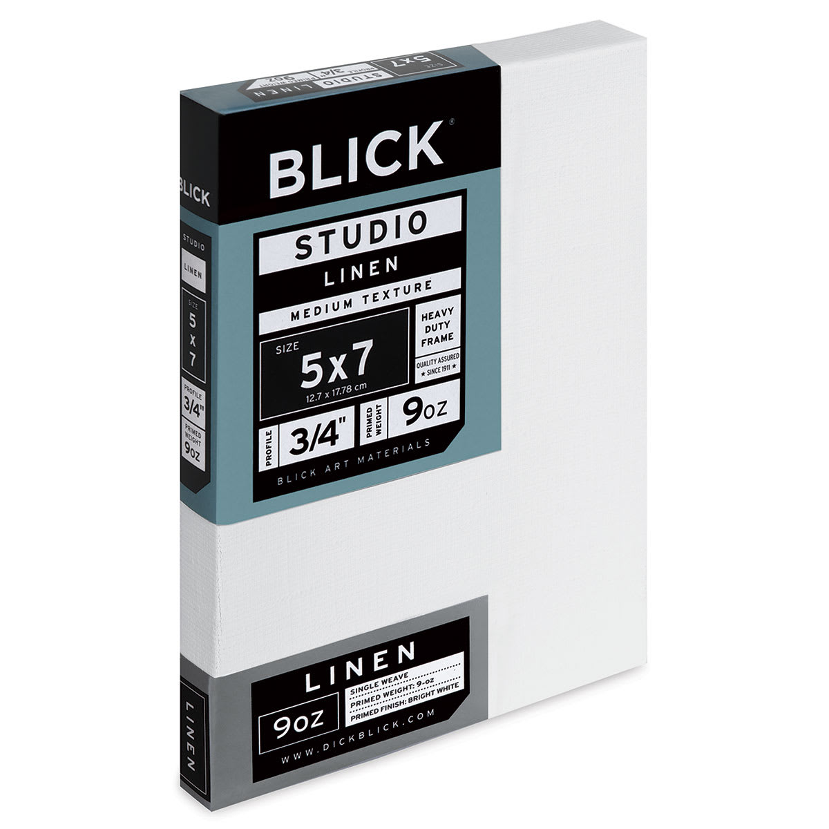 Blick Studio Linen Stretched Canvas - 5" x 7", Traditional 3/4" Profile (side view)