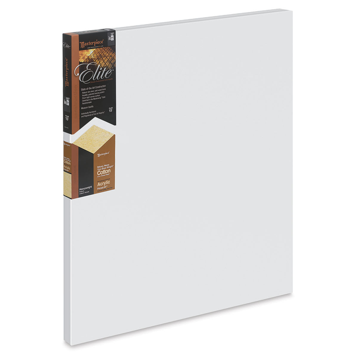 Masterpiece Elite Cotton Canvas - 15" x 20", Acrylic Primed