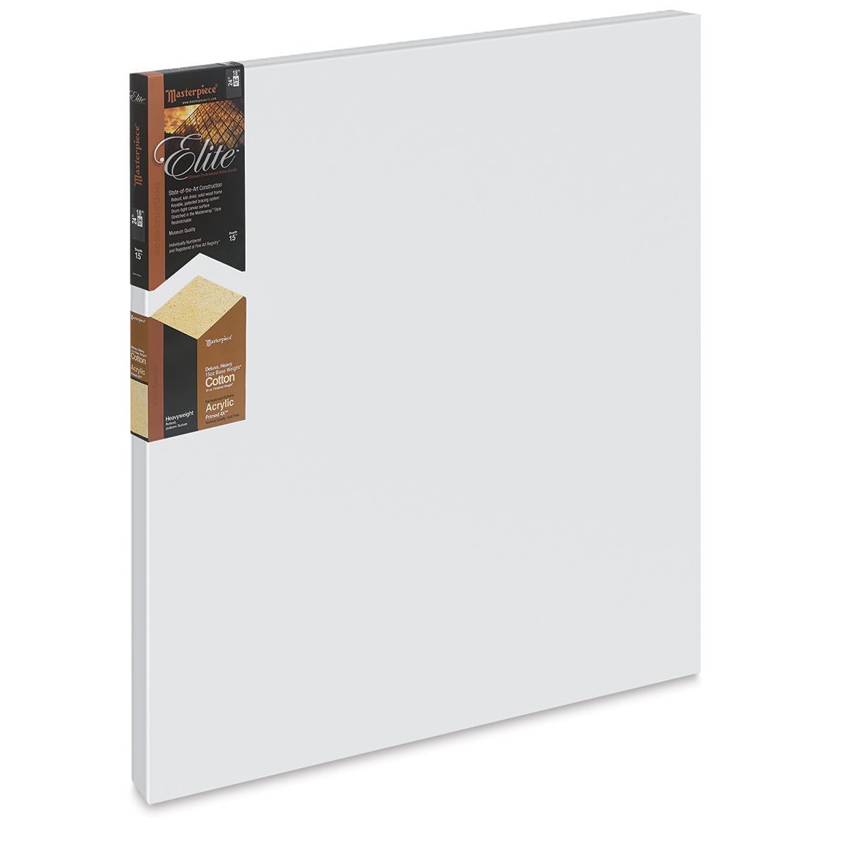 Masterpiece Elite Cotton Canvas - 18" x 24", Acrylic Primed