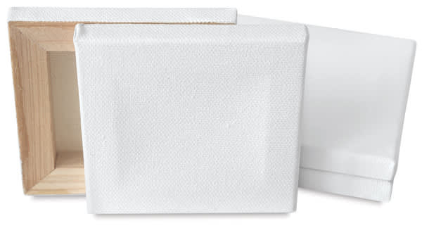 Studio Mini Canvas, Pkg of 4 3" x 3", White Studio Mini Canvas, Pkg of 4 3" x 3", White