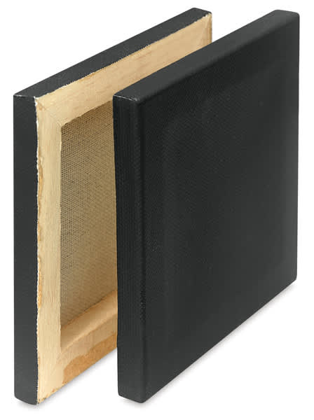 Studio Mini Canvas, Pkg of 2 4" x 4" Front and Back View, Black Studio Mini Canvas, Pkg of 2 4" x 4" Front and Back View, Black