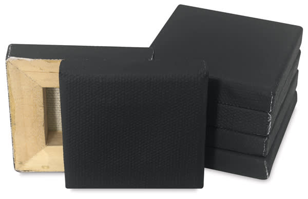 Studio Mini Canvas, Pkg of 6 2" x 2", Black Studio Mini Canvas, Pkg of 6 2" x 2", Black