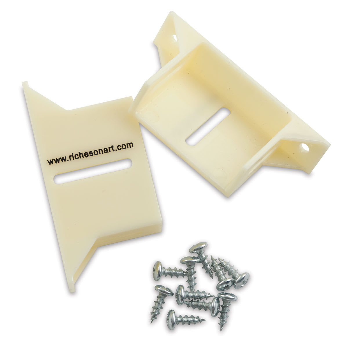 Package of 2 Heavy-Duty Cross Brace Brackets - 2 Brackets shown with included screws Package of 2 Heavy-Duty Cross Brace Brackets - 2 Brackets shown with included screws