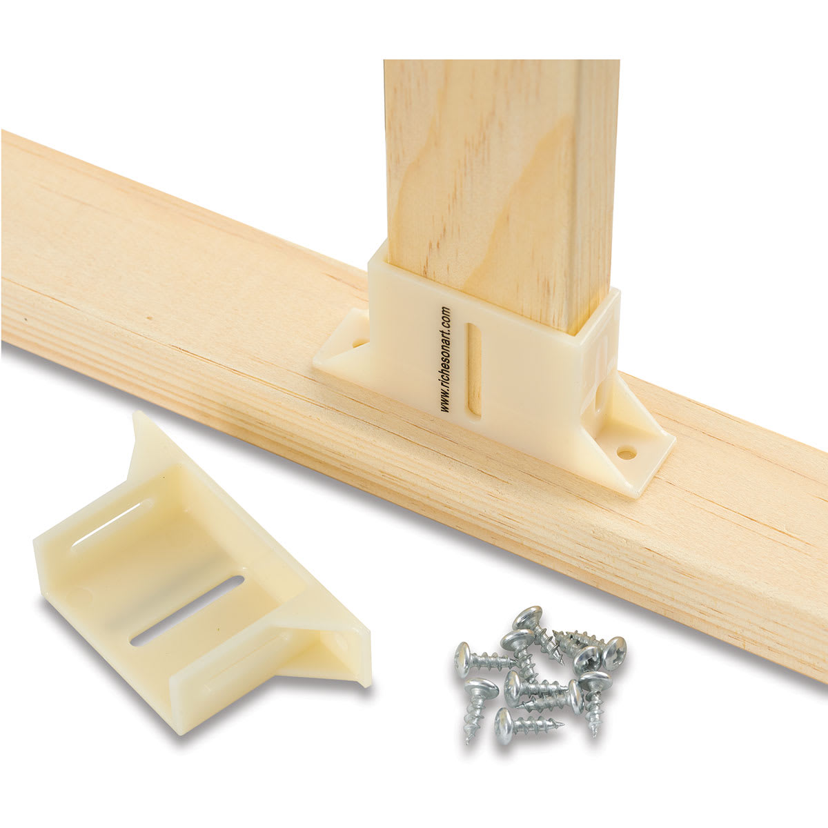 Heavy-Duty Cross Brace Brackets - Bracket shown with cross brace and bar and other bracket nearby Heavy-Duty Cross Brace Brackets - Bracket shown with cross brace and bar and other bracket nearby