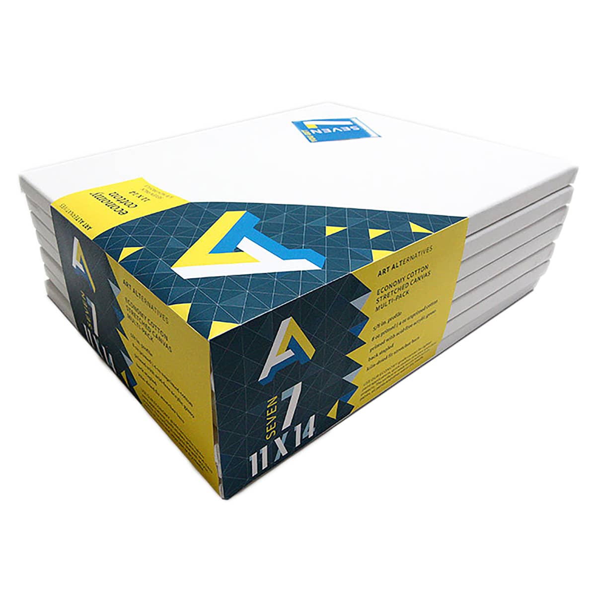 Art Alternatives Super Value Economy Canvas Pack - 11" x 14", Pkg of 7, side of packaging