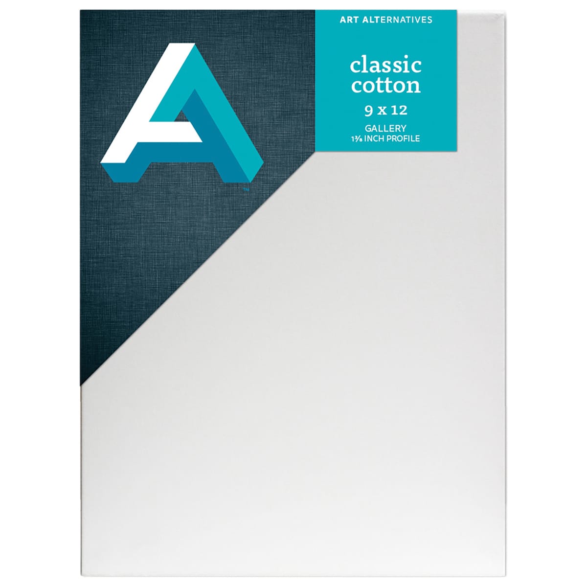 Art Alternatives Classic Cotton Stretched Canvas, Gallery, 1-3/8 in Profile, 9 in x 12 in