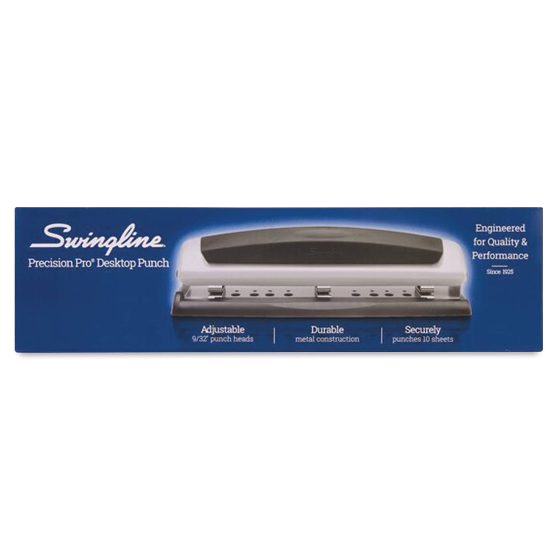 Swingline Precision Pro Desktop Punch front of packaging
