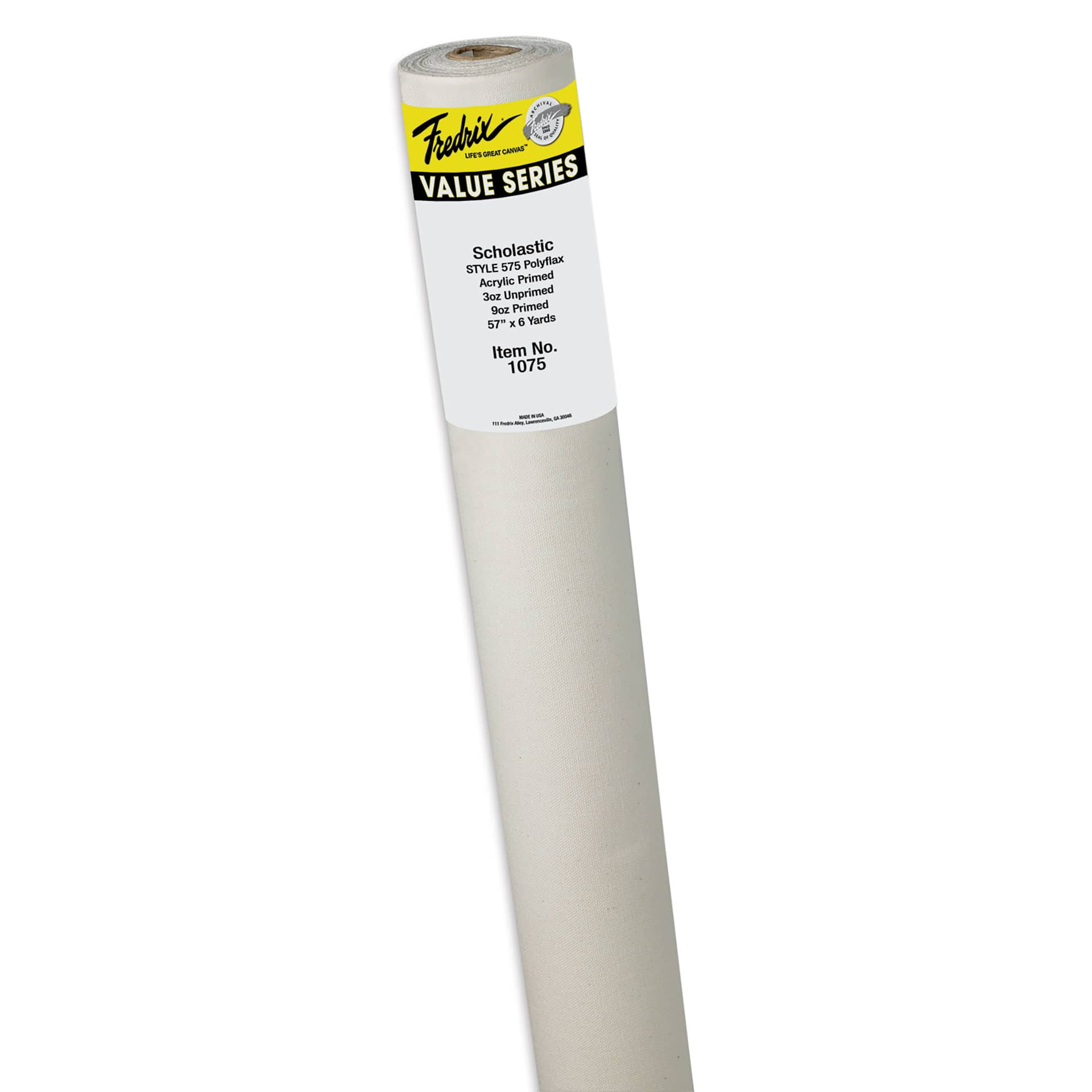 Fredrix 575 Scholastic Acrylic Primed Polyflax Canvas Rolls