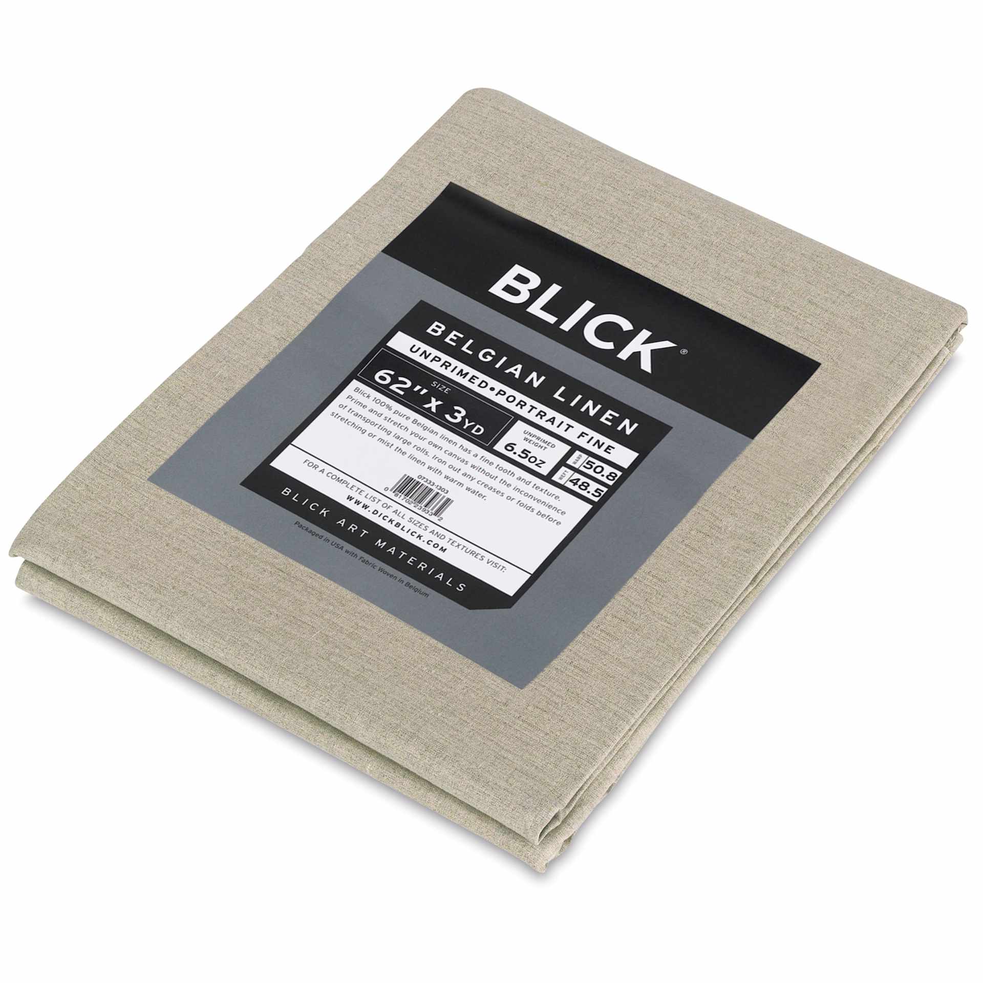 Blick Canvas Blanket - 62" x 3 yards, Portrait Linen, Fine, close-up of label