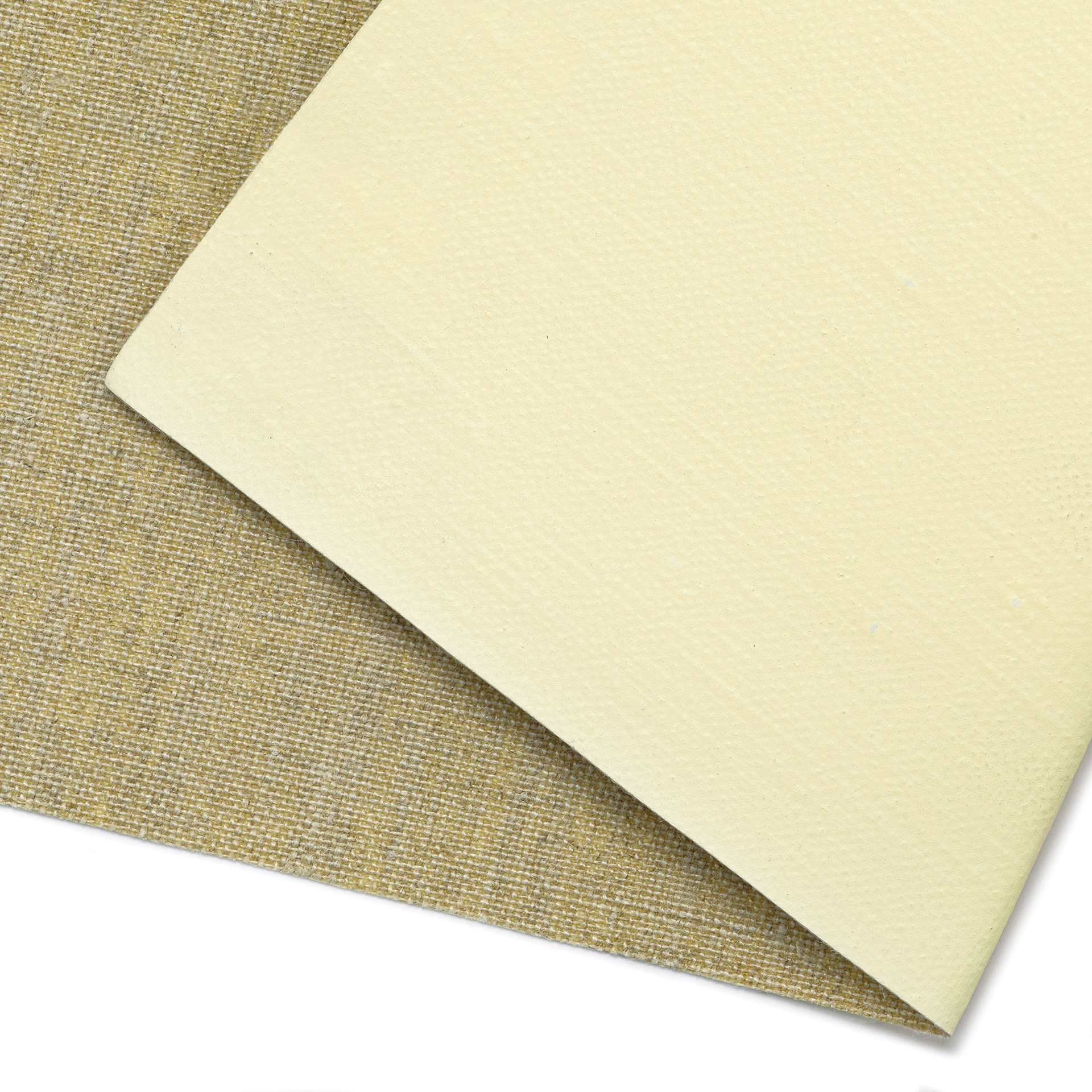 Artfix Linen Canvas Roll - 85" x 11 yd, Quadruple Primed, Fine, close-up of canvas