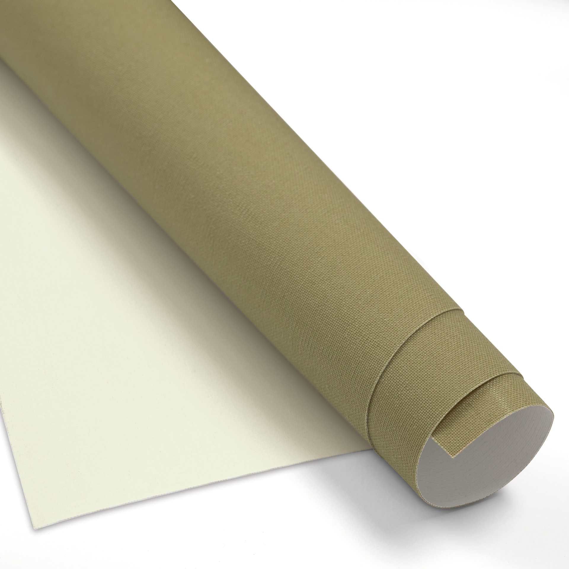Artfix Polyester Canvas Roll - 85" x 11 yds, Acrylic Primed, close-up of roll