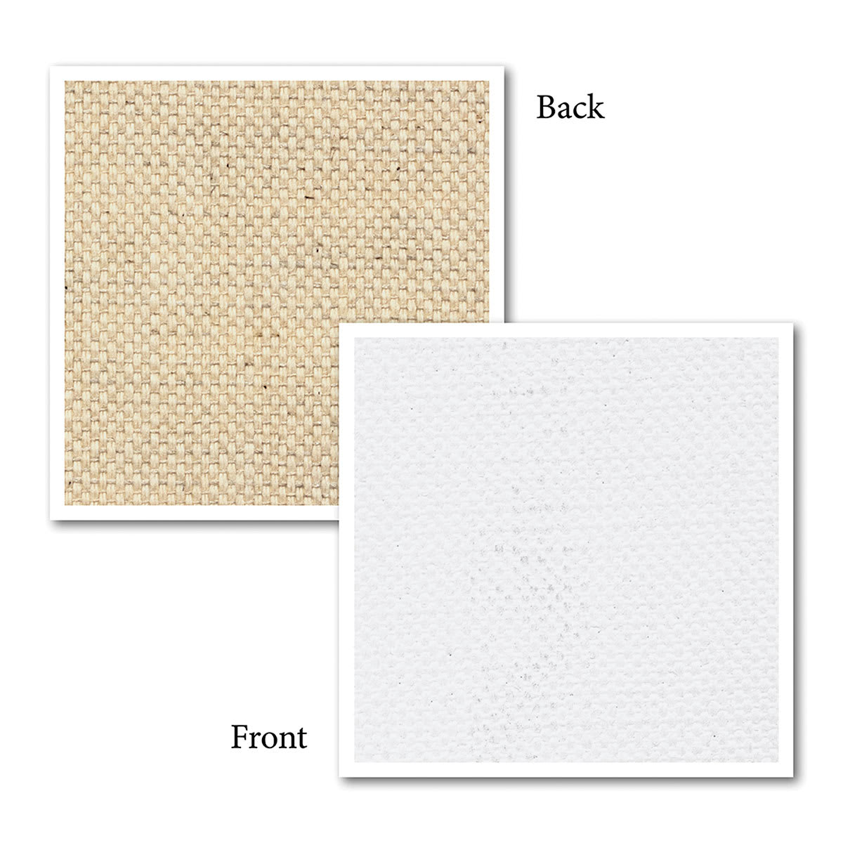 Caravaggio 516 Cotton/Linen Canvas Roll - 83" x 5 yds, Double Primed, Medium Texture front and back of canvas