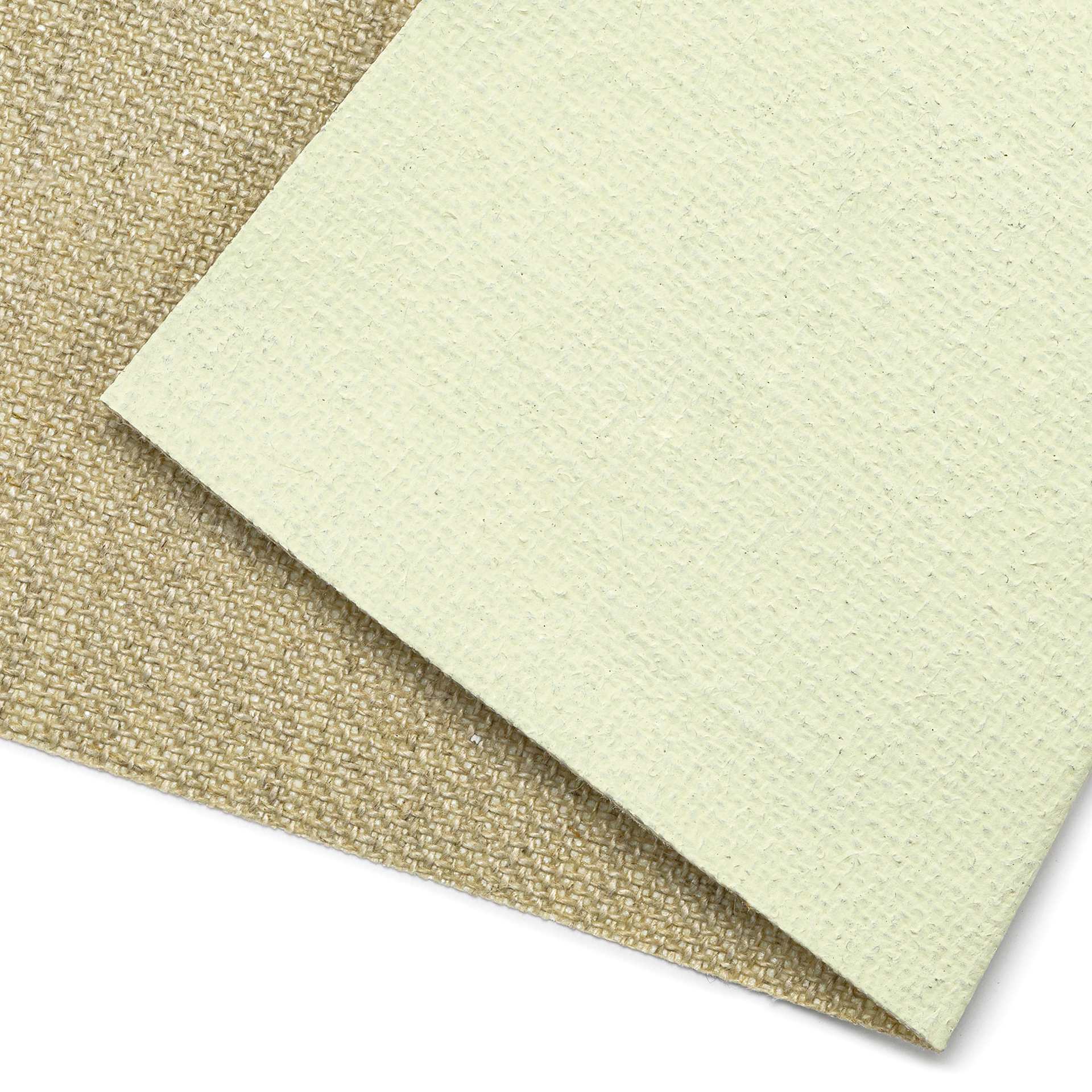 Blick Premier Belgian Linen Canvas Roll - 56" x 6 yds, Oil-Primed, close-up of canvas