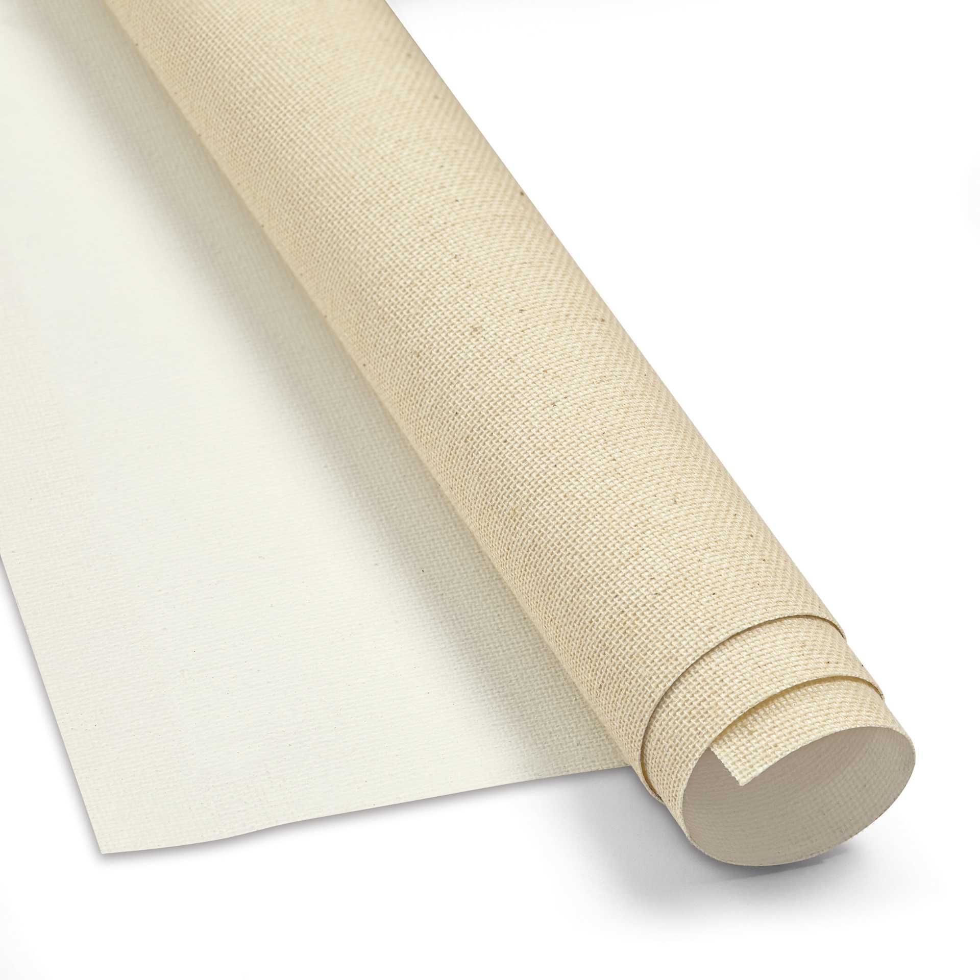 Utrecht Studio Acrylic-Primed Cotton Canvas Roll - 60" x 6 yds, close-up of roll
