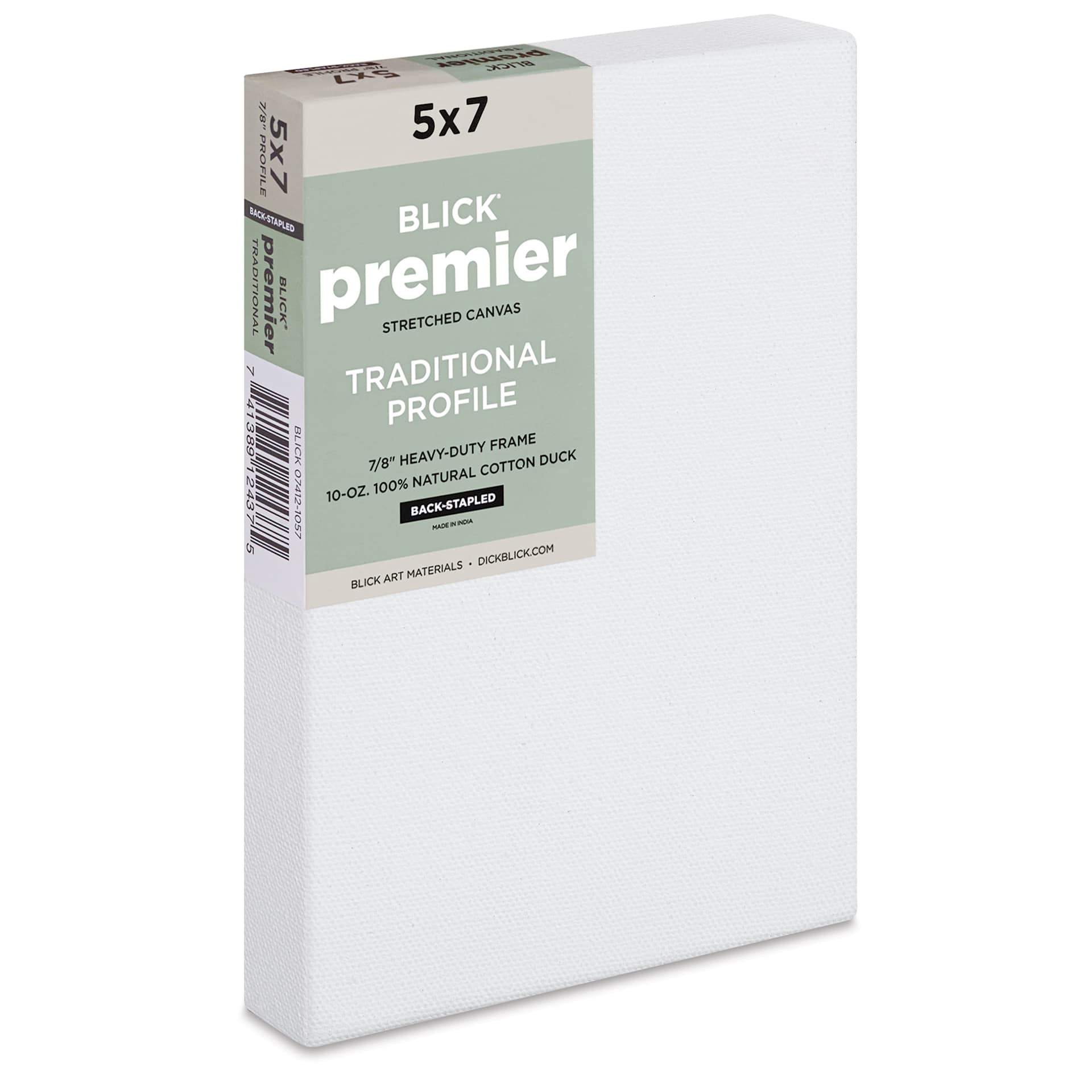 Blick Premier Stretched Cotton Canvas - Traditional Profile, Back-Stapled, 5" x 7"