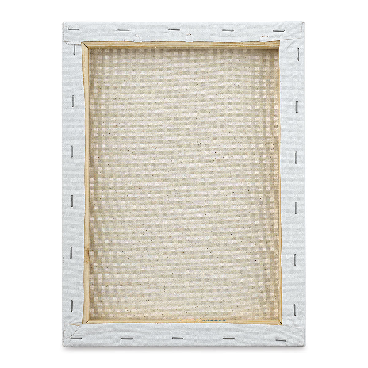Blick Super Value Canvas Pack - 9'' x 12'', Pkg of 8 (back of a single canvas outside packaging)