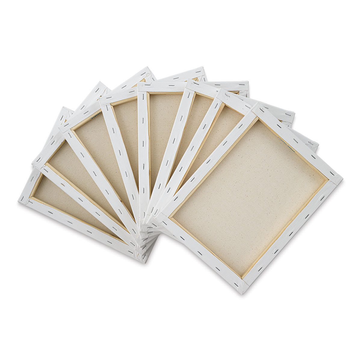 Blick Super Value Canvas Pack - 9'' x 12'', Pkg of 8 (back of canvases out of packaging)