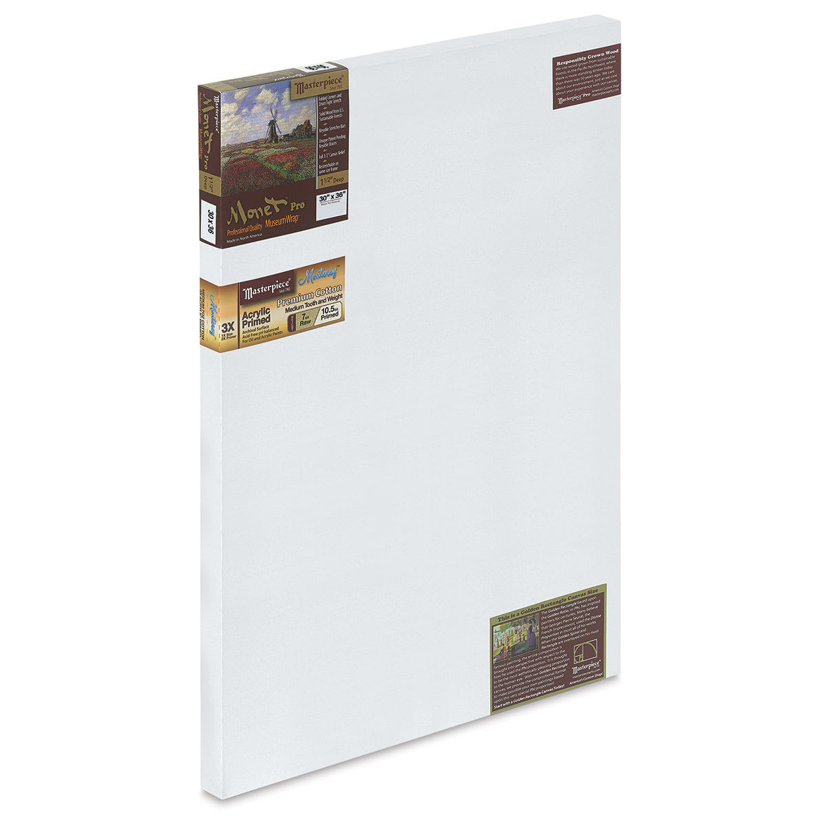Masterpiece Monet Pro Monterey Cotton Canvas - 30" x 36", 1-1/2" Profile