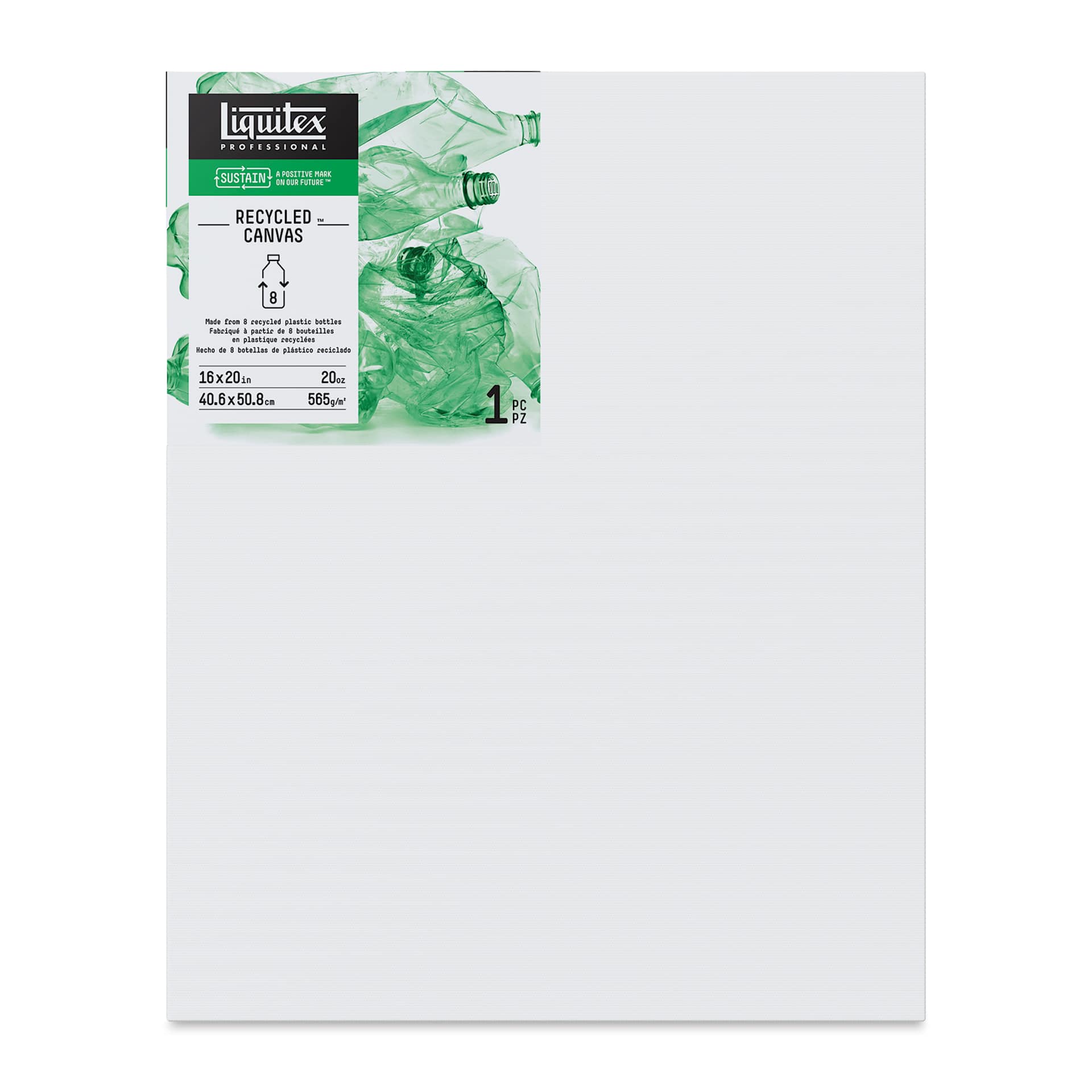 Liquitex Recycled Stretched Canvas - 16" x 20", 3/4" Traditional Profile, front view
