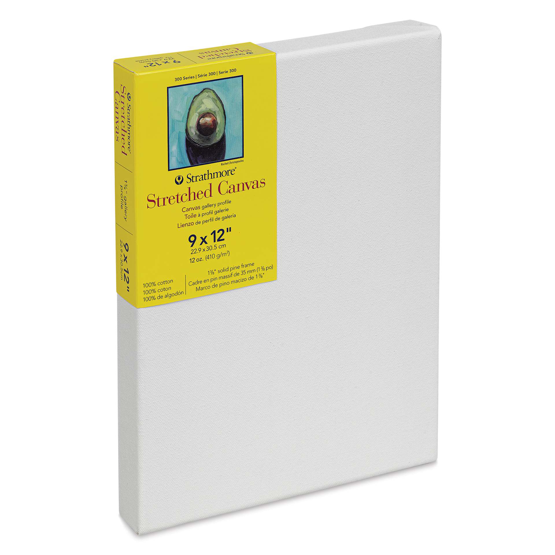 Strathmore 300 Series Stretched Cotton Canvas - 1-3/8" Profile, 9" x 12" side view Strathmore 300 Series Stretched Cotton Canvas - 1-3/8" Profile, 9" x 12" side view