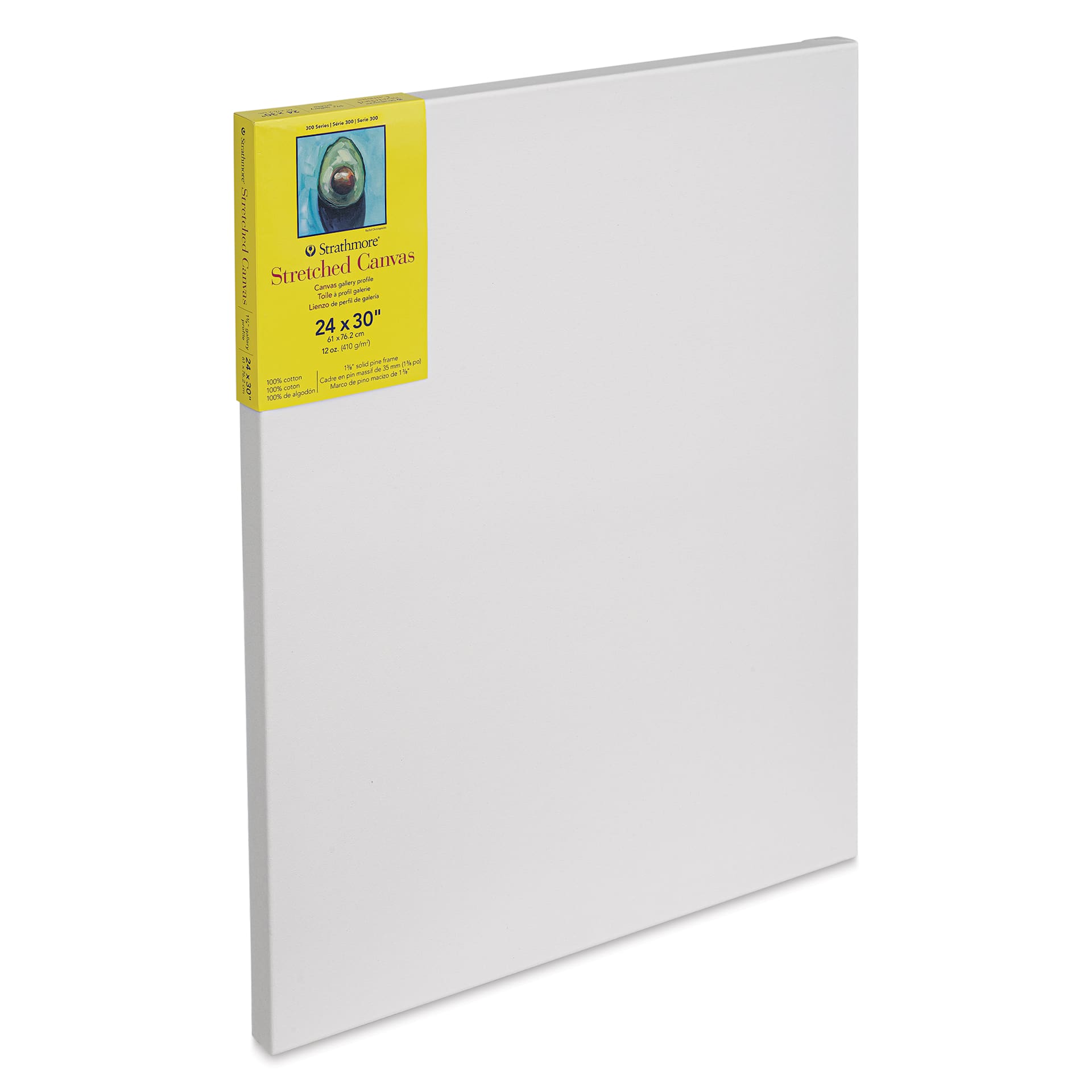 Strathmore 300 Series Stretched Cotton Canvas - 1-3/8" Profile, 24" x 30" side view