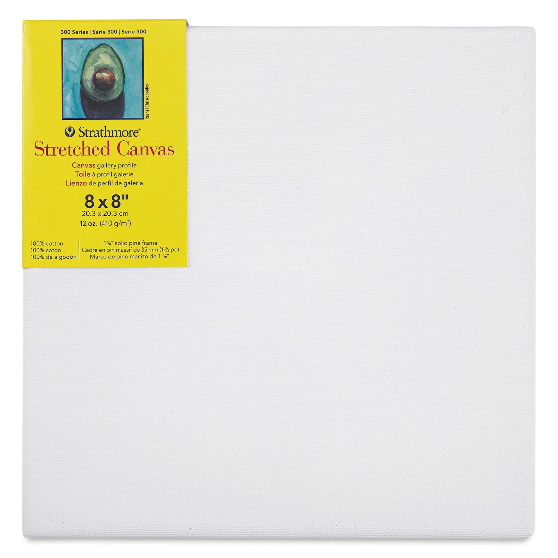 Strathmore 300 Series Stretched Cotton Canvas - 1-3/8" Profile, 8" x 8"