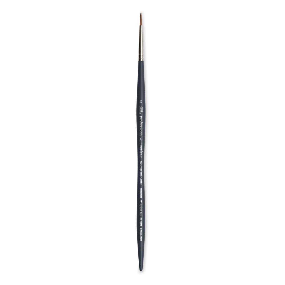 Winsor & Newton Professional Watercolor Synthetic Sable Brush - Round, Size 2, Short Handle