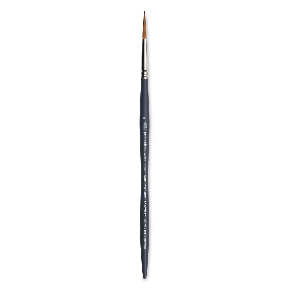 Winsor & Newton Professional Watercolor Synthetic Sable Brush - Pointed Round, Size 6, Short Handle Winsor & Newton Professional Watercolor Synthetic Sable Brush - Pointed Round, Size 6, Short Handle