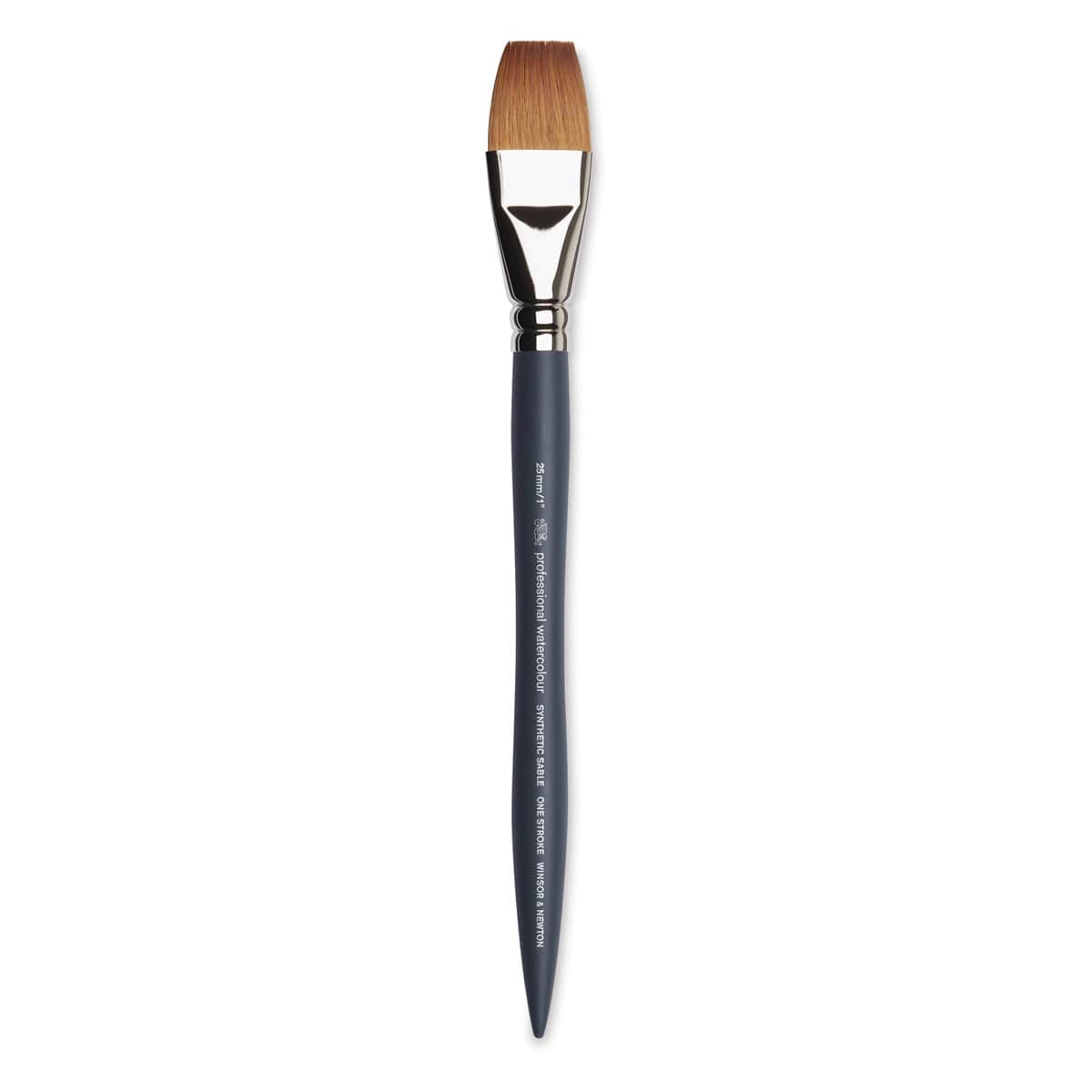 Winsor & Newton Professional Watercolor Synthetic Sable Brush - One Stroke, Size 1", Short Handle