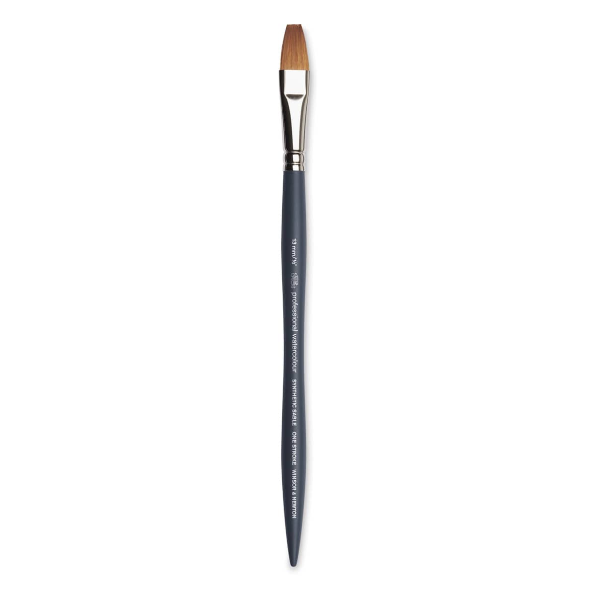 Winsor & Newton Professional Watercolor Synthetic Sable Brush - One Stroke, Size 1/2", Short Handle Winsor & Newton Professional Watercolor Synthetic Sable Brush - One Stroke, Size 1/2", Short Handle