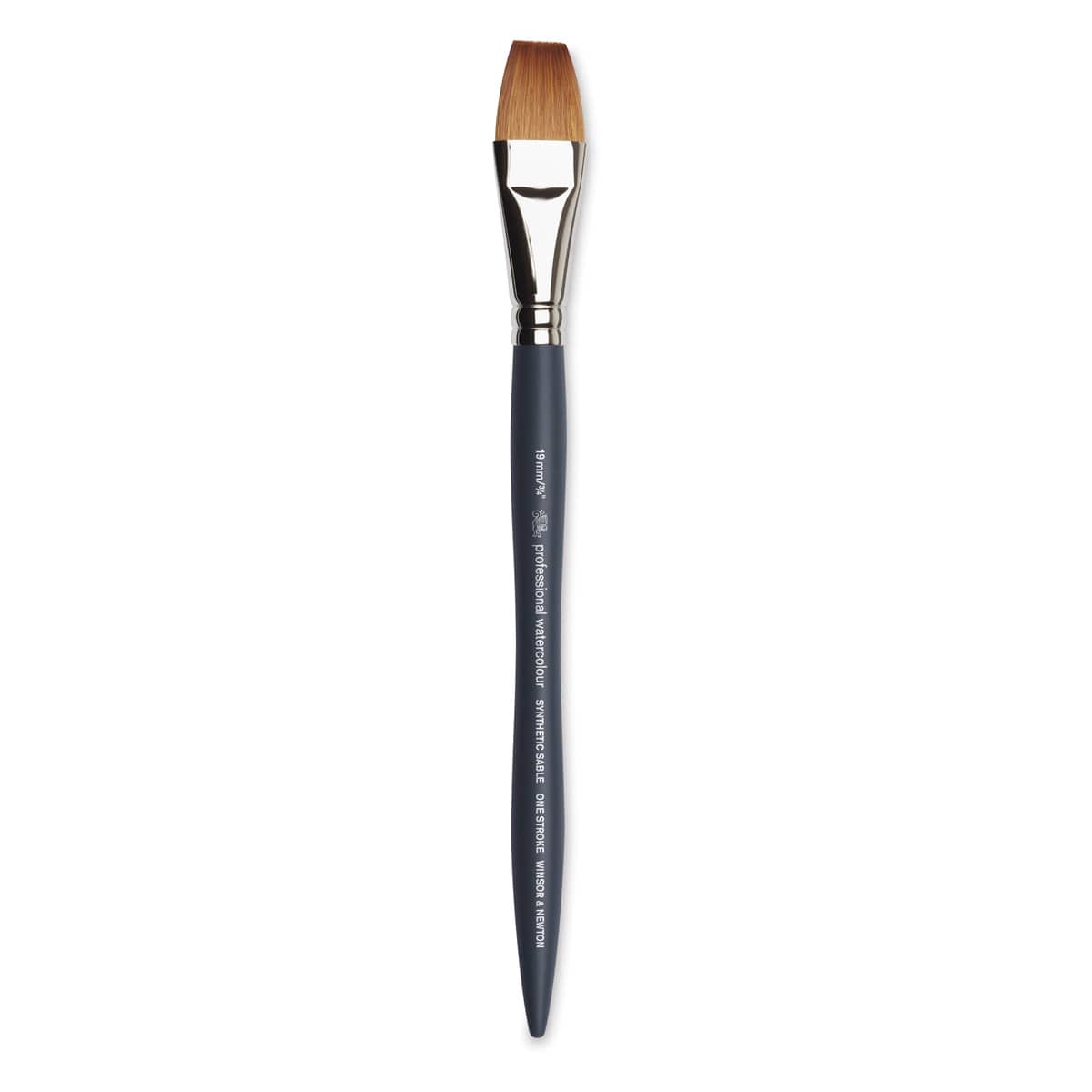Winsor & Newton Professional Watercolor Synthetic Sable Brush - One Stroke, Size 3/4", Short Handle