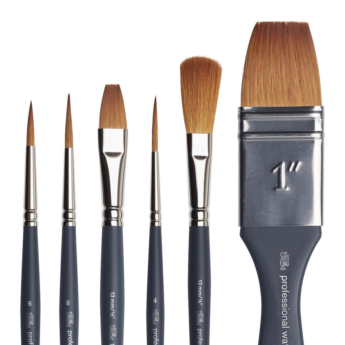 Winsor & Newton Professional Watercolor Synthetic Sable Brushes (close-up) Winsor & Newton Professional Watercolor Synthetic Sable Brushes (close-up)