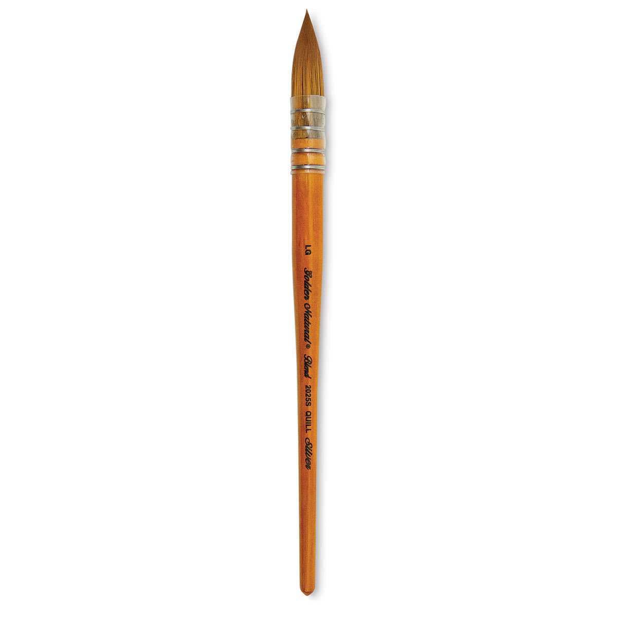 Silver Brush Golden Natural Brush - Quill, Short Handle, Size Large