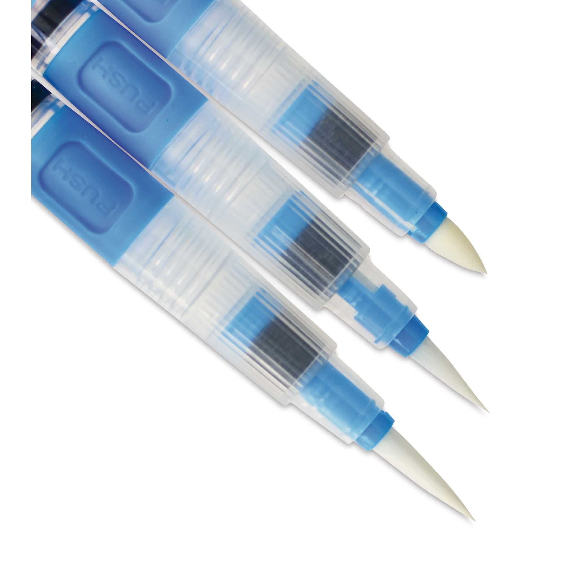 Niji Premier Waterbrushes - Set of 3 (close-up of tips) Niji Premier Waterbrushes - Set of 3 (close-up of tips)