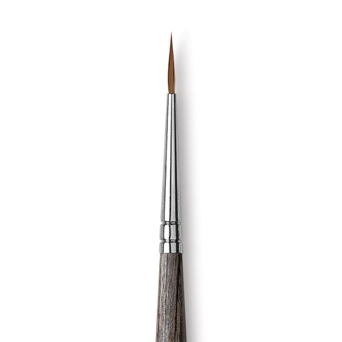 Da Vinci Colineo Synthetic Kolinsky Sable Brushes - X-Point Round, Size 0, Short Handle, close-up