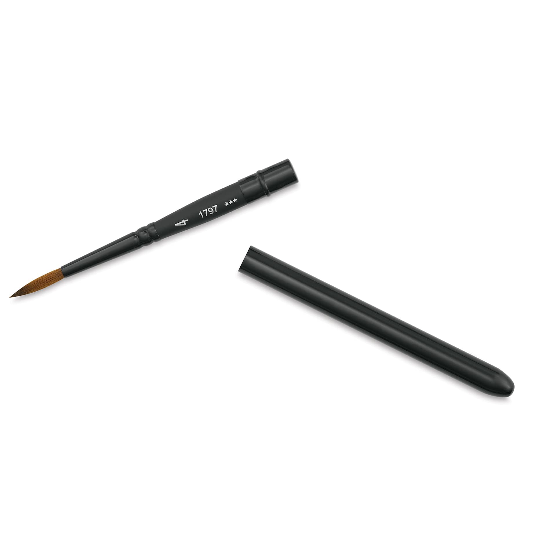 Raphaël Innovative Synthetic Kolinsky Travel Brush - Round, Size 4 (brush separated from cap/handle) Raphaël Innovative Synthetic Kolinsky Travel Brush - Round, Size 4 (brush separated from cap/handle)