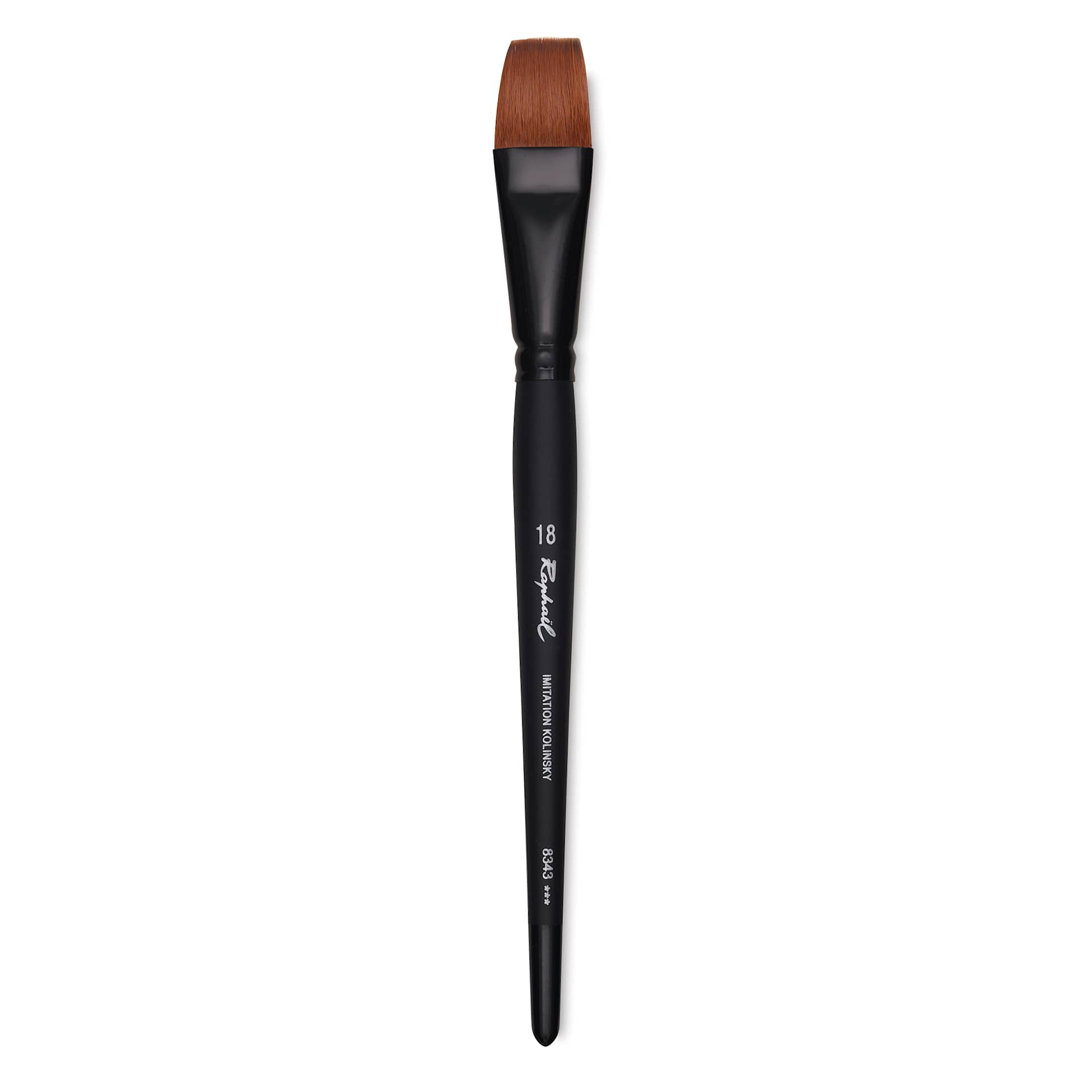 Raphaël Stradivarius Synthetic Kolinsky Sable Brush - Flat, Size 18, Short Handle Raphaël Stradivarius Synthetic Kolinsky Sable Brush - Flat, Size 18, Short Handle