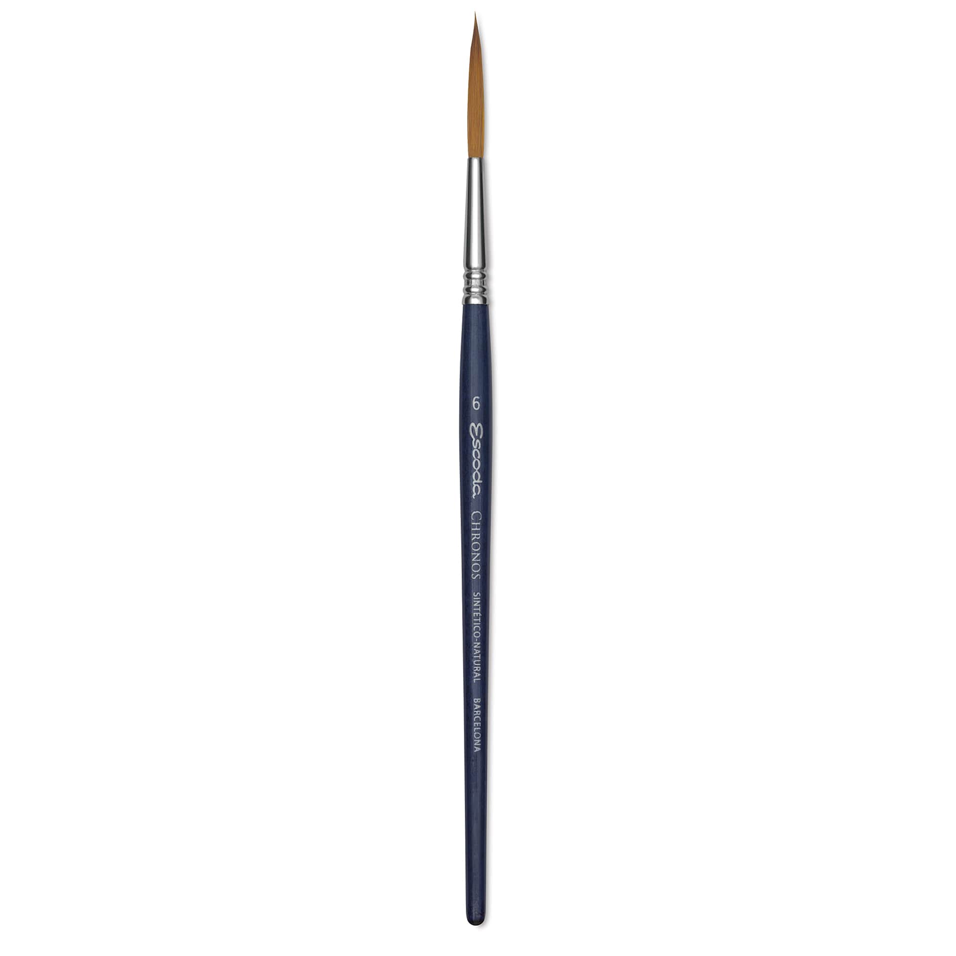 Escoda Chronos Brush - Short Handle, Rigger, Size 6 Escoda Chronos Brush - Short Handle, Rigger, Size 6
